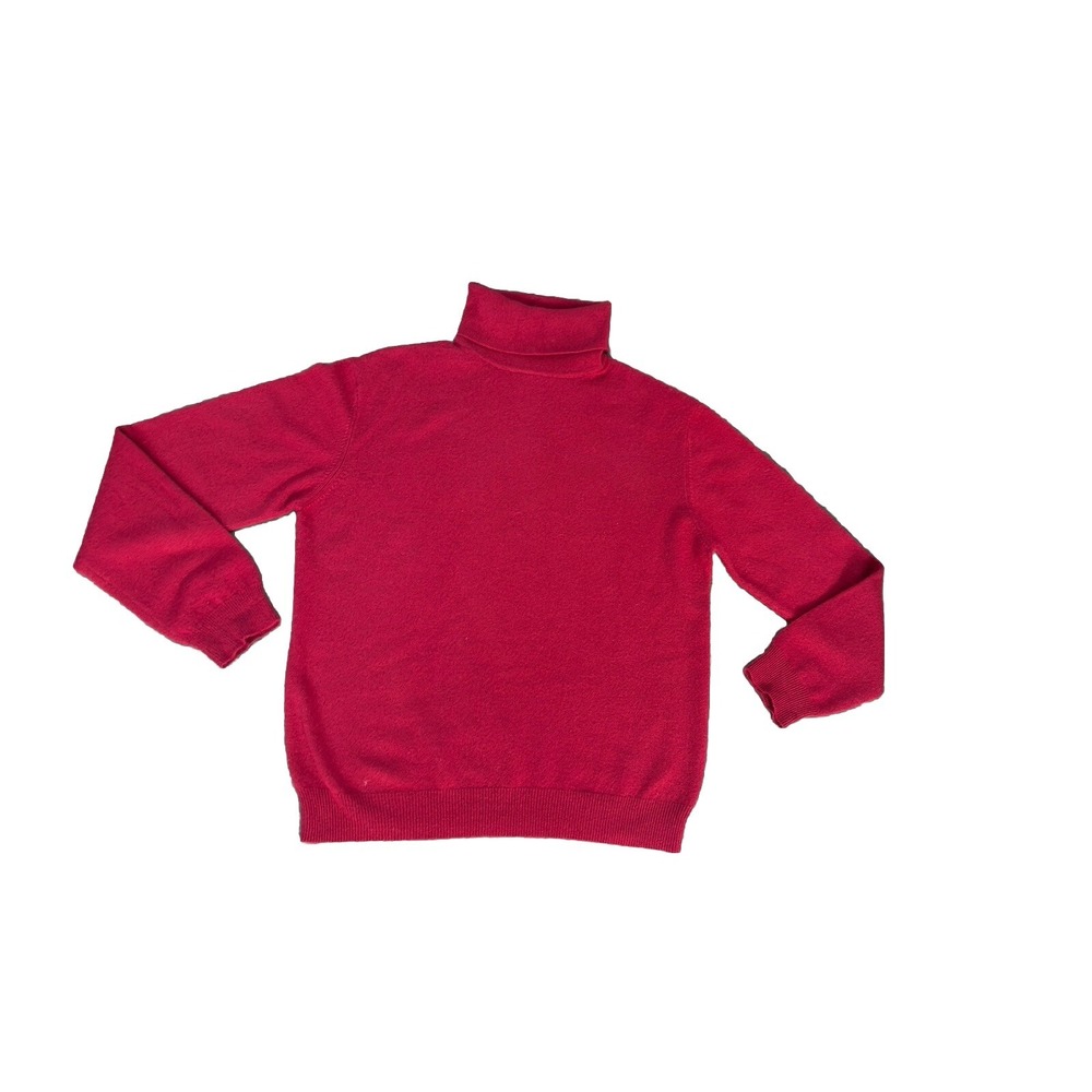Geneva 100%Cashmere Sweater  Turtleneck  Burgundy  ~L